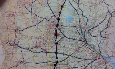La Estación “Central”, En la provincia de Córdoba, próximo a ciudad de Río Tercero. RN 36, RP 6 conexión FC GBM Río Tercero a Córdoba, Río Cuarto y D. Vélez Sarsfield 