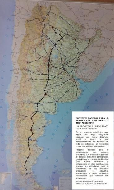 Tren Argentino. Vías existentes.